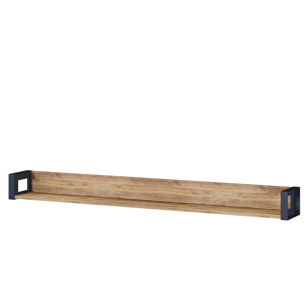 Industrial Wohnzimmer Wandboard 127 cm breit - Ednurio