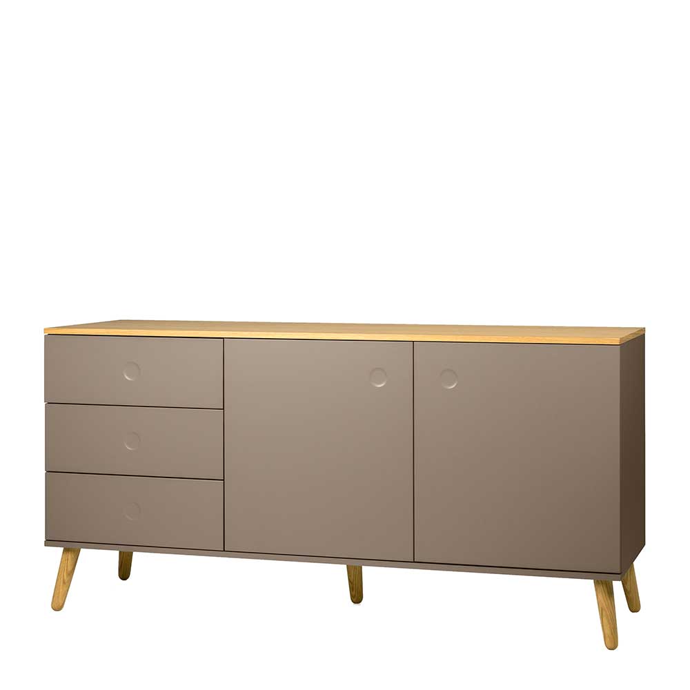 Sideboard in Taupe und Eiche - Paolus