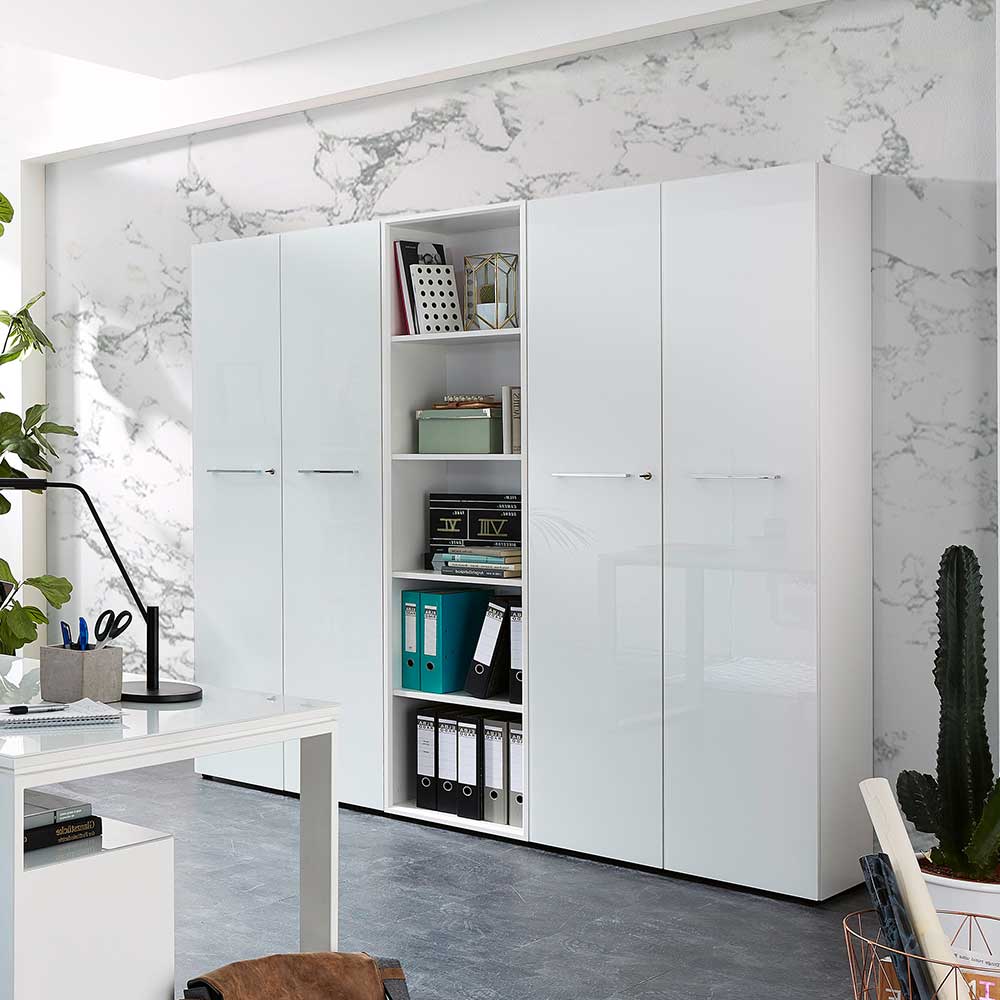 196 cm hohe Büro Schränke & Regal - Fidania I (dreiteilig)