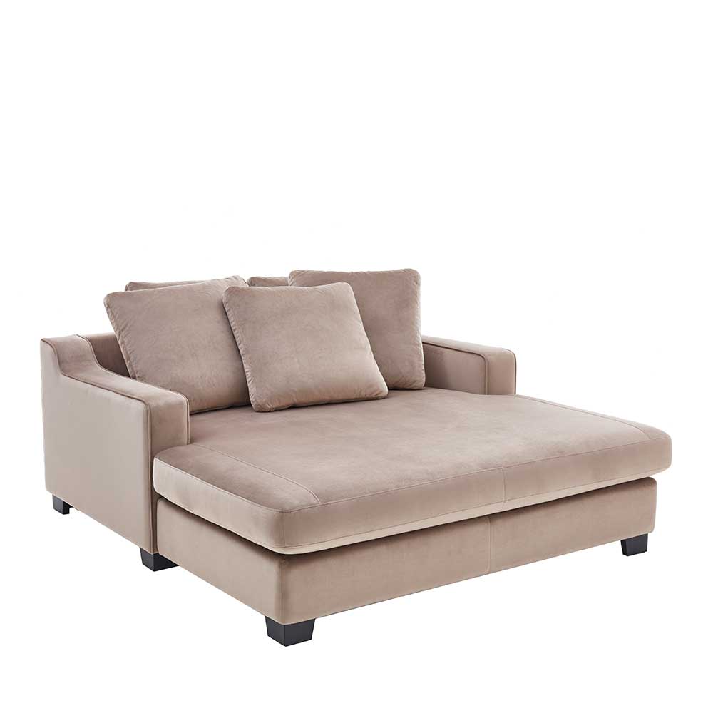 XXXL Sessel Love-Seat in Creme Samtvelours - Feel