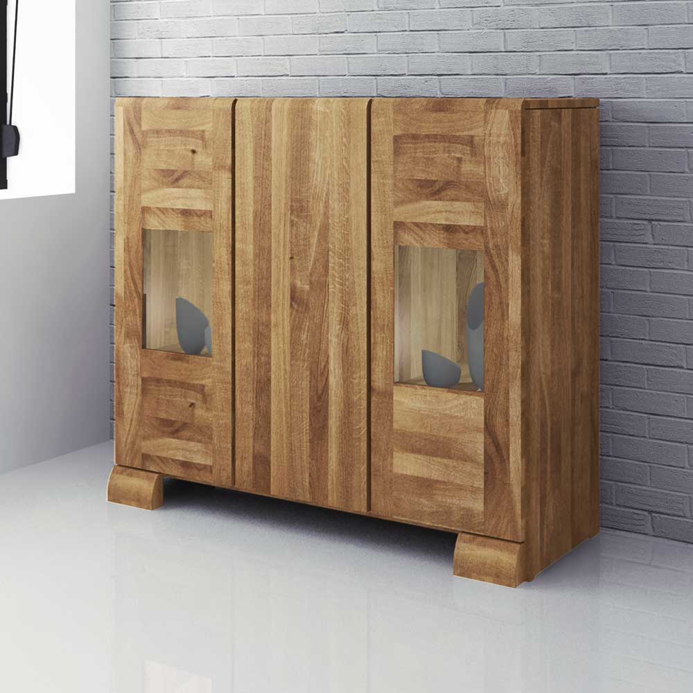 Sideboard Vaskov aus Wildeiche massiv geölt