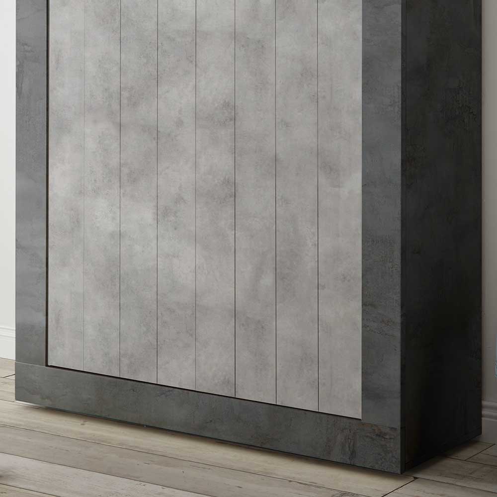 110x144x43 Highboard in Beton Grau Dekor - Beverli