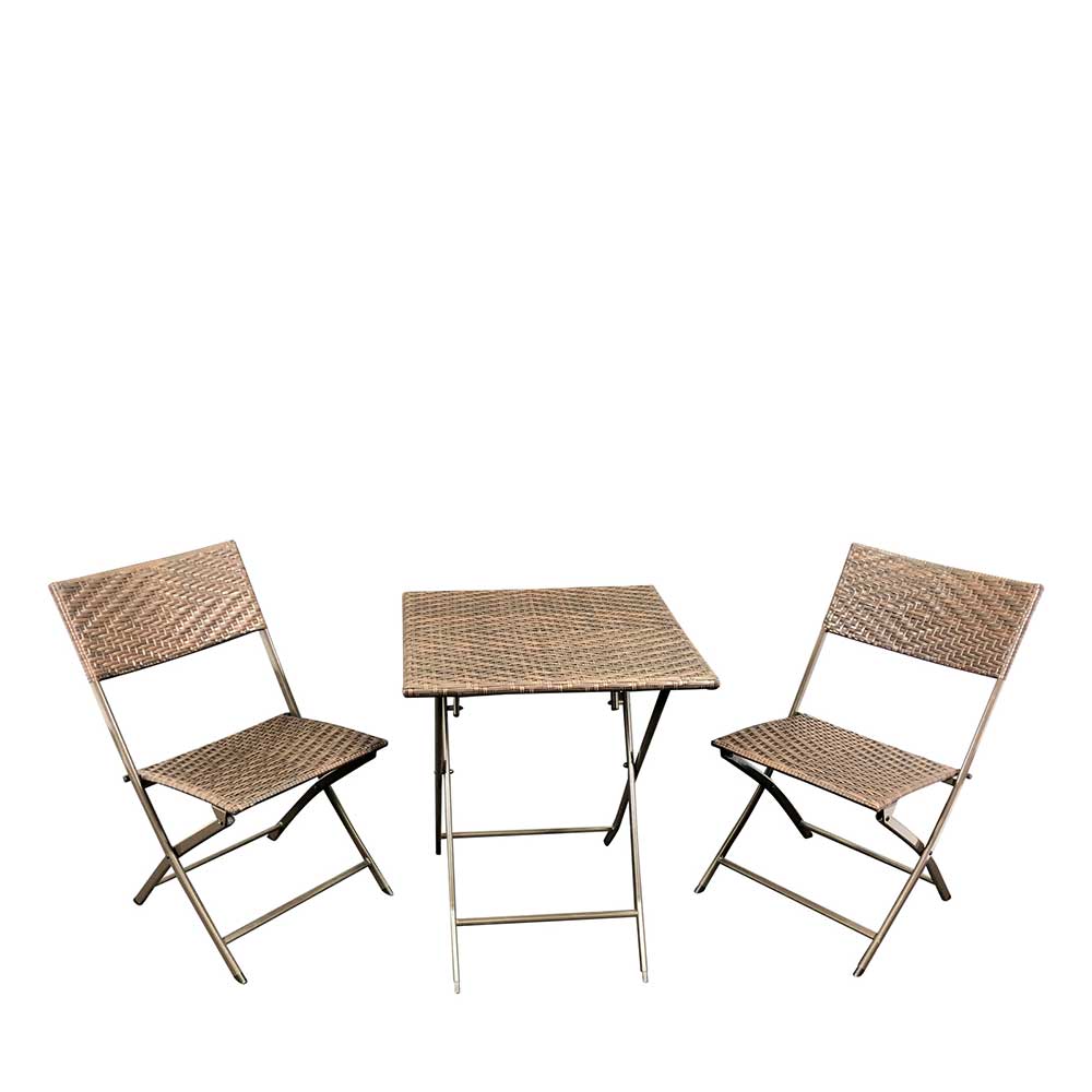 Polyrattan Bistro Set klappbar - Dusti (dreiteilig)