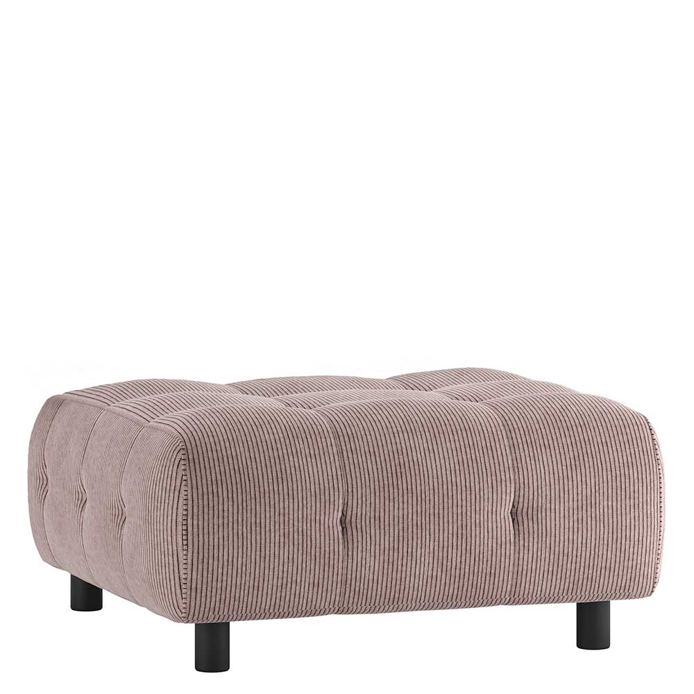 Couch Polsterhocker in Mauve Cord - Samorah