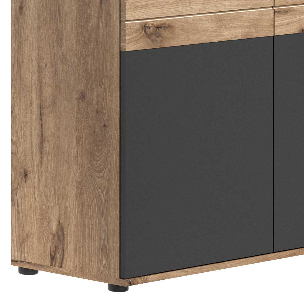 Wohnzimmer Highboard mit Glaseinsätzen - Lucios