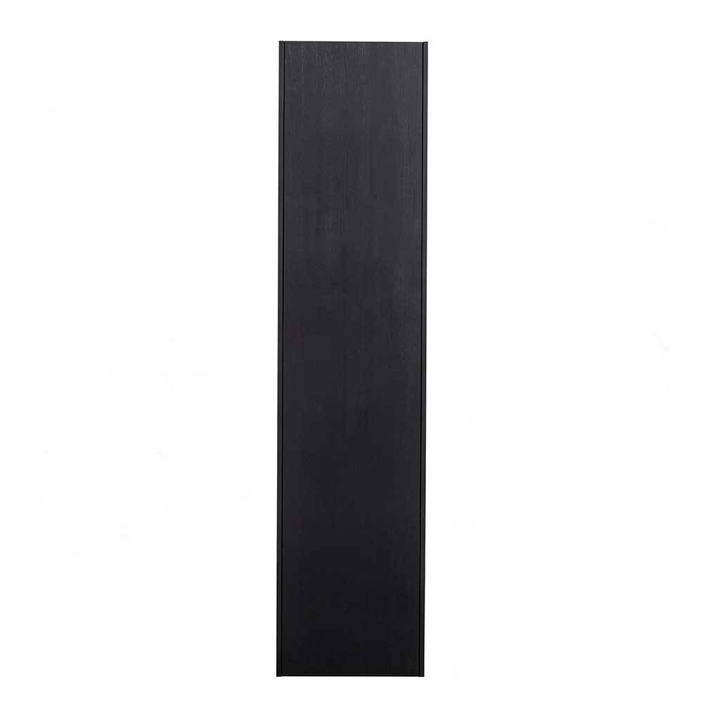 44x188x35 cm 1-türiger Schrank in Schwarz lackiert - Riley