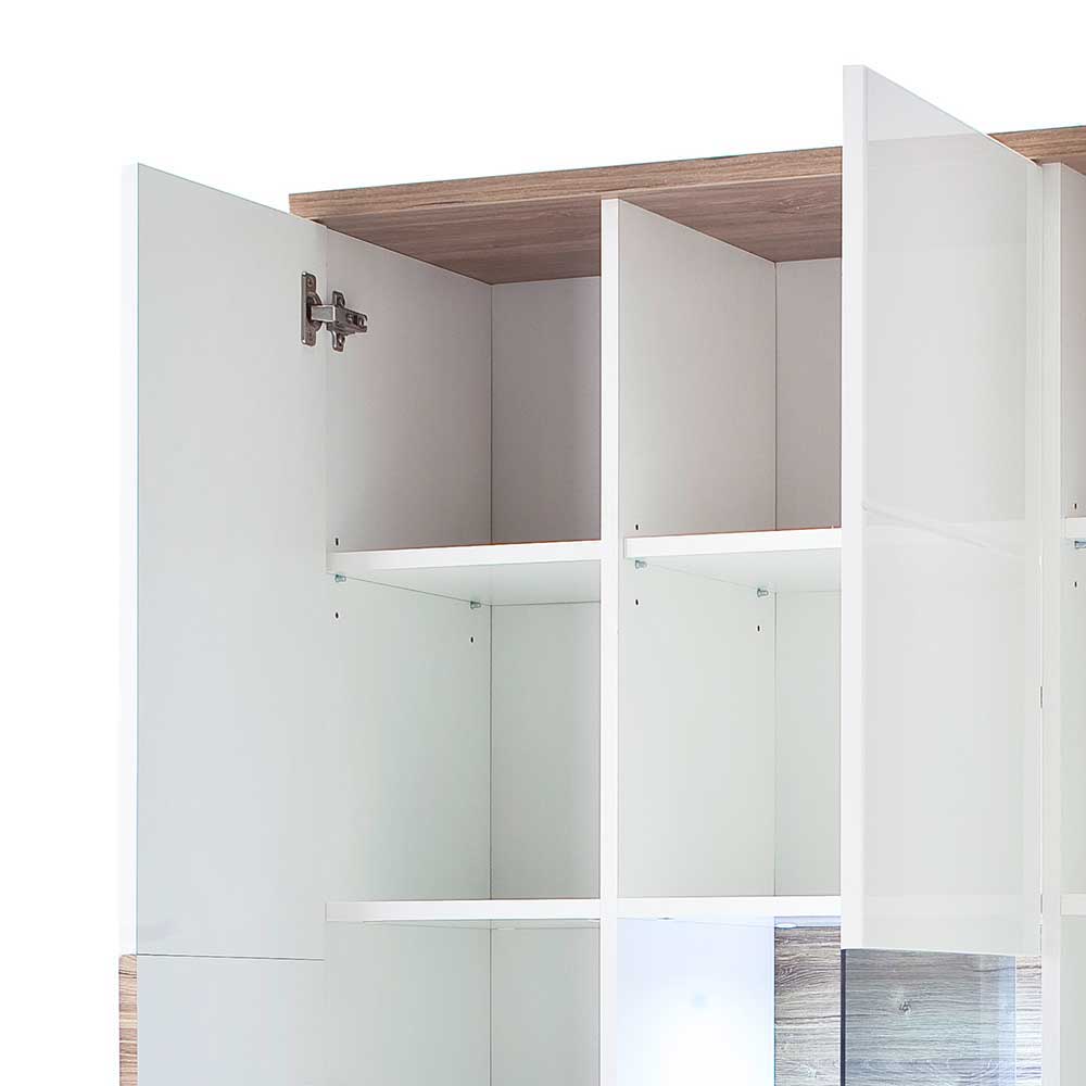 Wohnzimmer Schrank in Weiß Glanz - Icadro