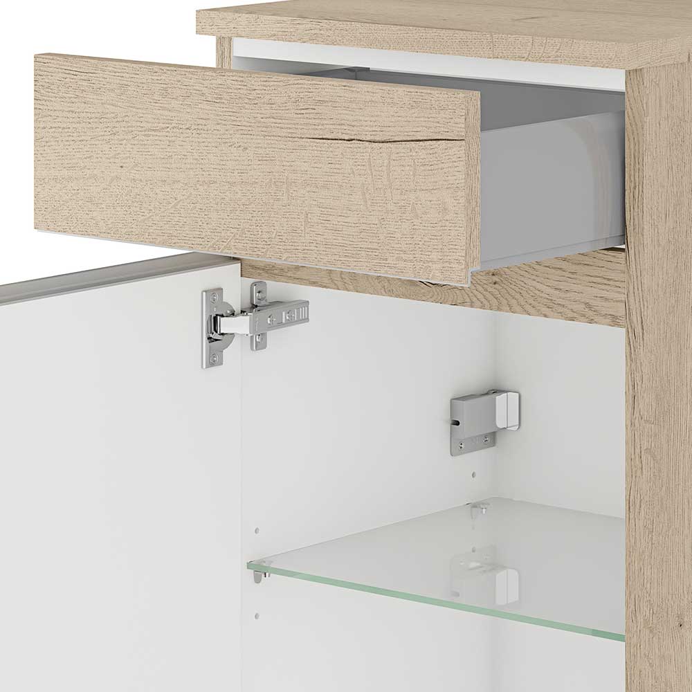 Holzdekor Badschrank in Eiche Bianco - Bylwen