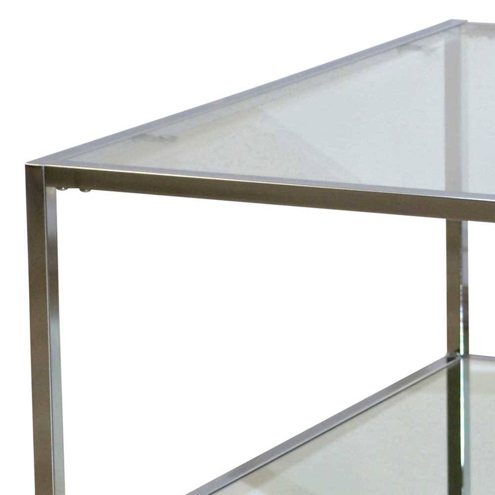 80x80 Glas Couchtisch mit Spiegelglas Boden - Cowian