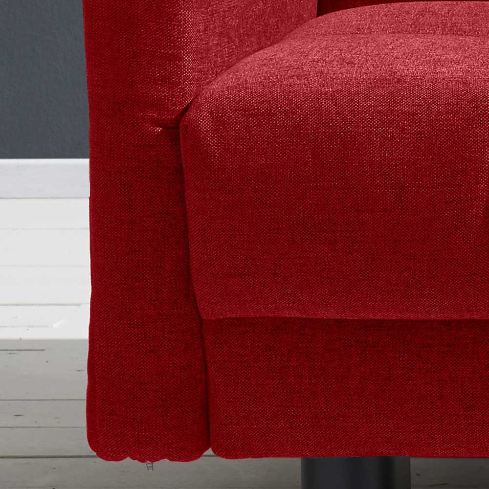 Rotes Schlafsofa mit Flachgewebe Bezug - Singuaro