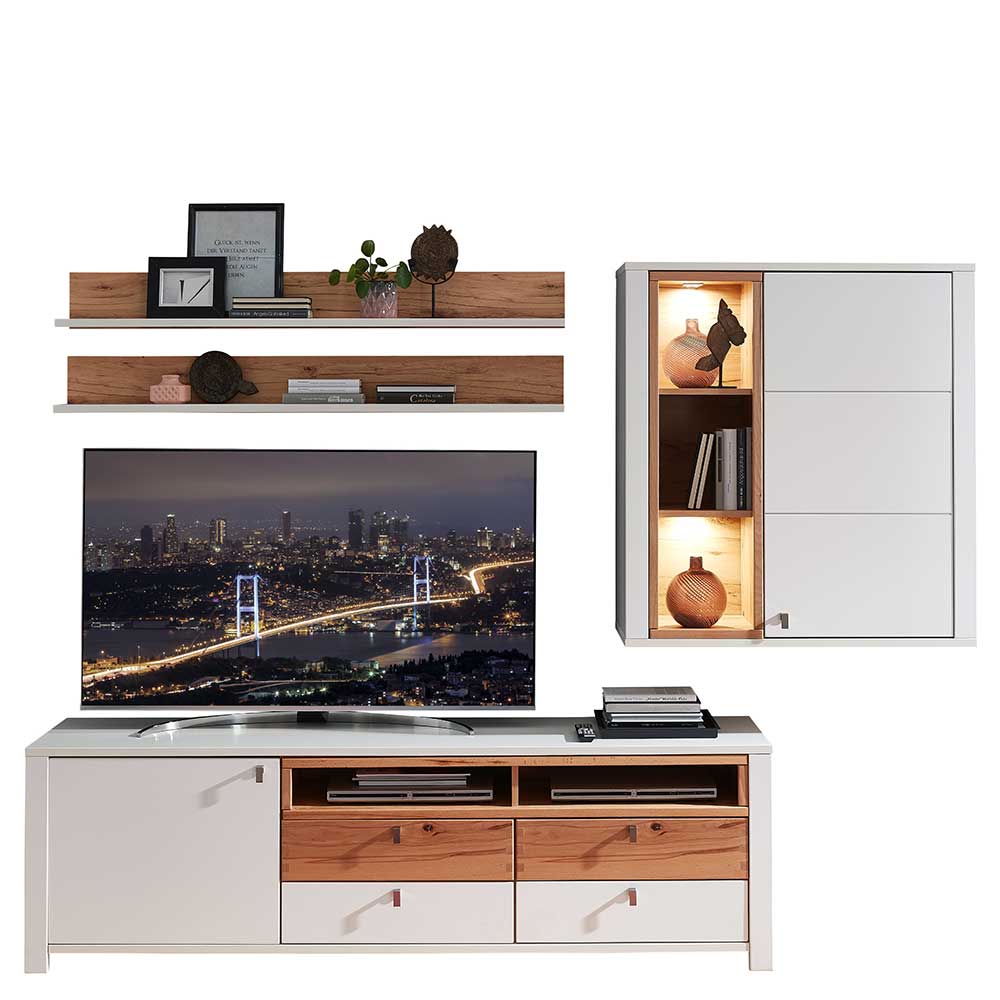 TV Wohnzimmer Möbel Set Anbauwand - Connassa (vierteilig)