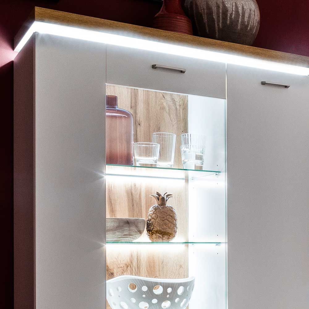 98x143x38 Design Highboard mit Beleuchtung LED - Caldri