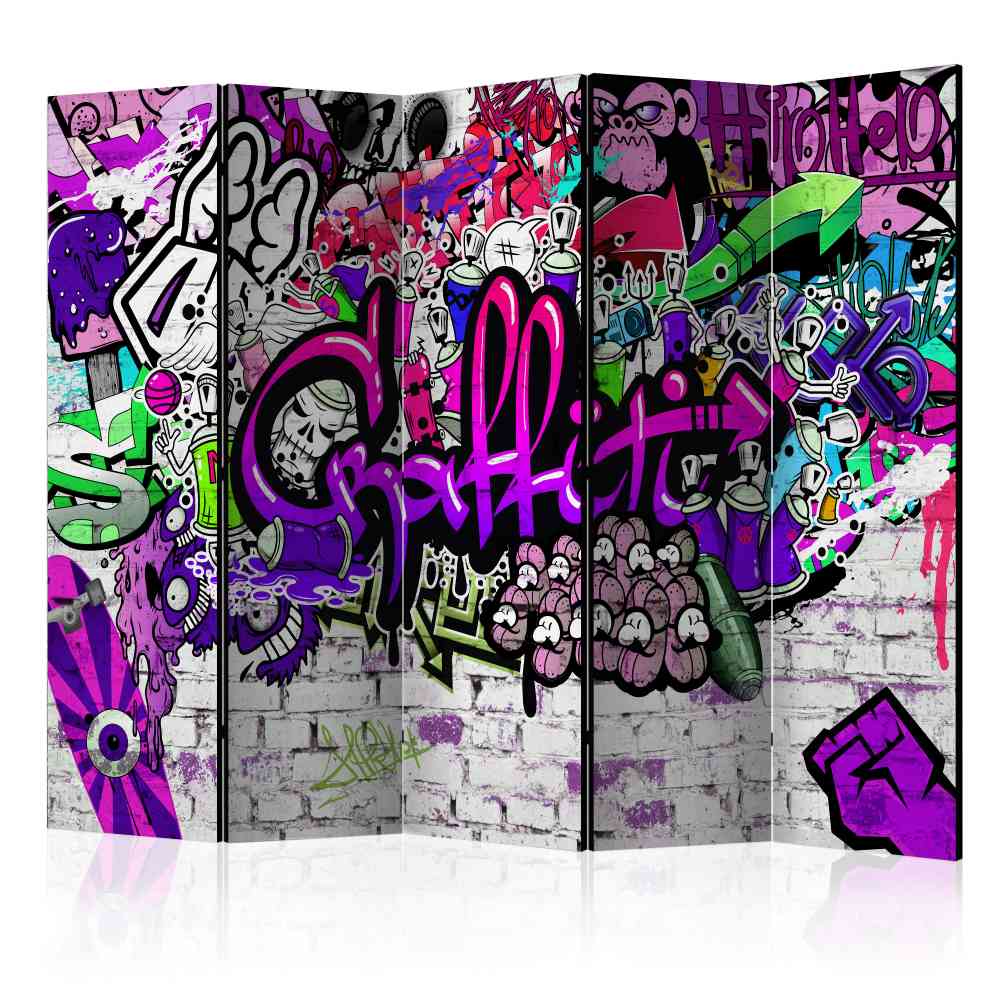 Cooler Jugend Paravent Graffiti Wand - Nelani