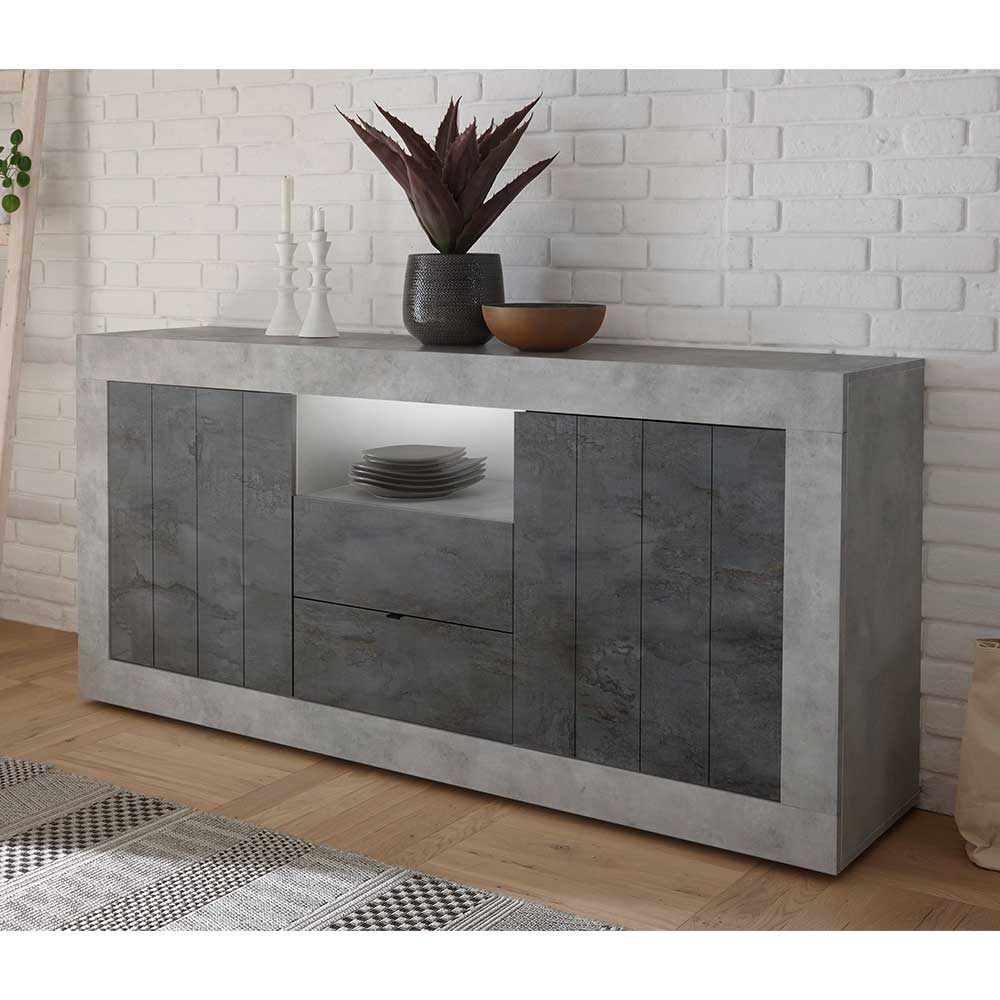 184x86x43 Sideboard in Grau zweifarbig - Faith