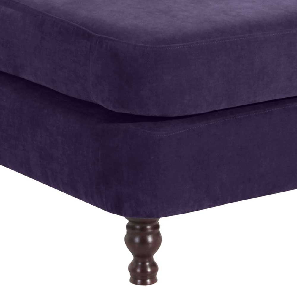 Mega Ohrensessel in Violett Velours - Sernato