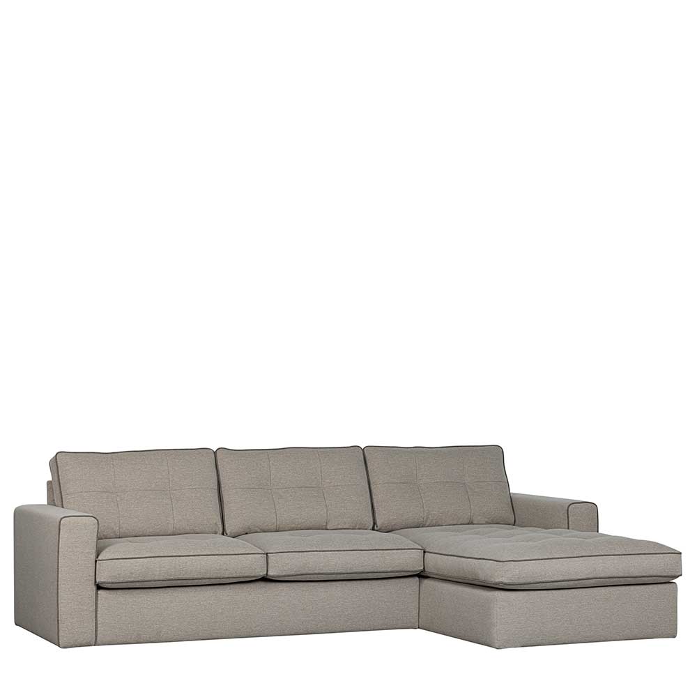 Ecksofa in Beige Stoff - Skandi Design - Cuanamo