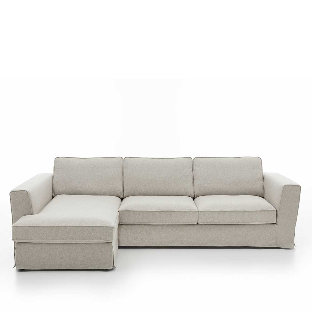 Webstoff Ecksofa in Hellgrau - Coisma