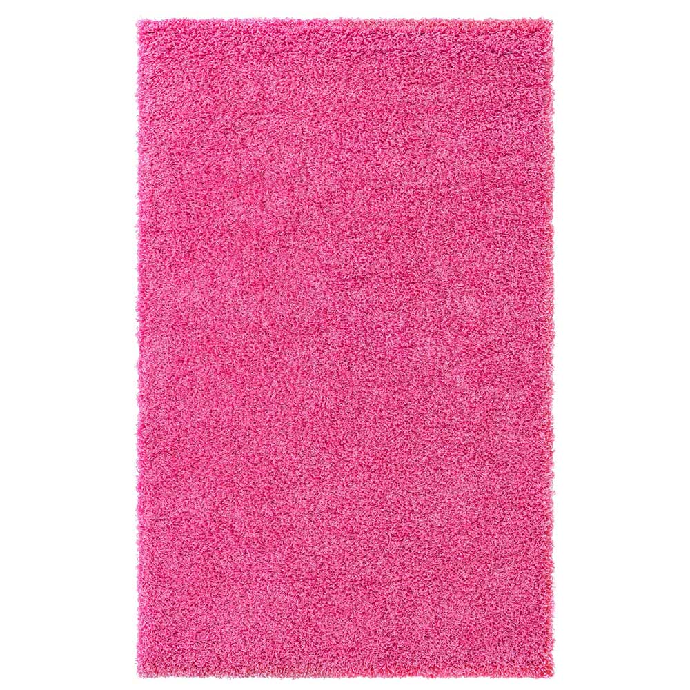 Hochflor Läufer oder Teppich in Pink - Siela