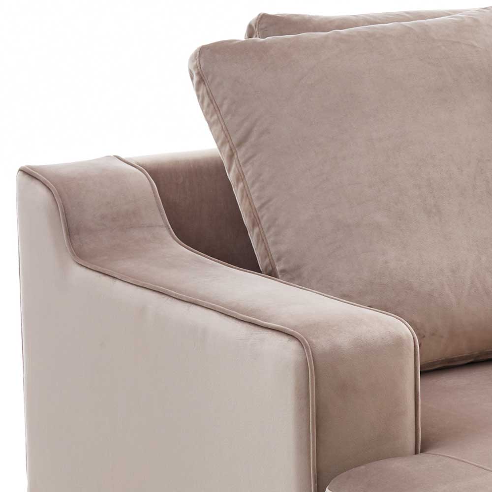 XXXL Sessel Love-Seat in Creme Samtvelours - Feel