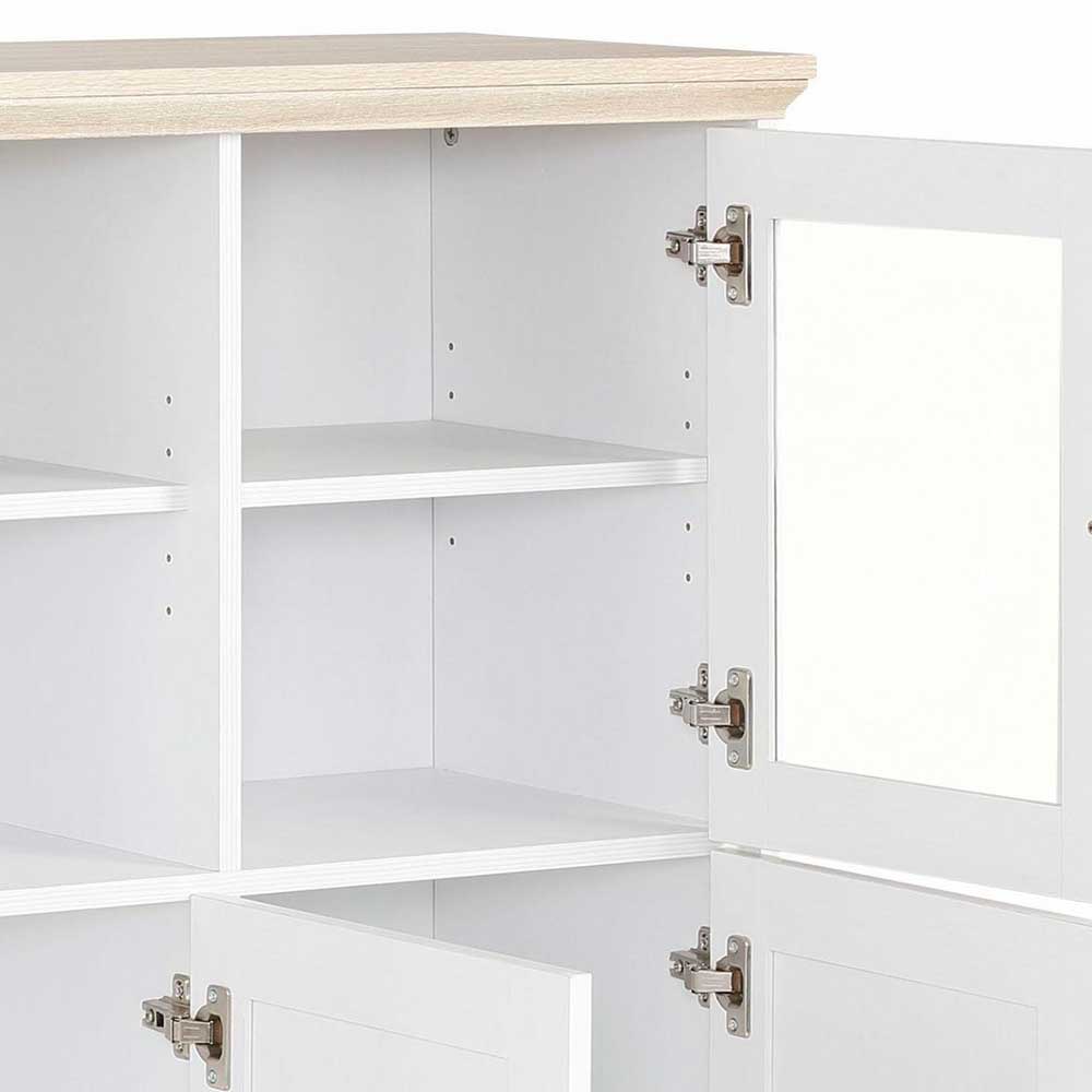 Günstiges Landhaus Highboard 125x125x35 - Akedra