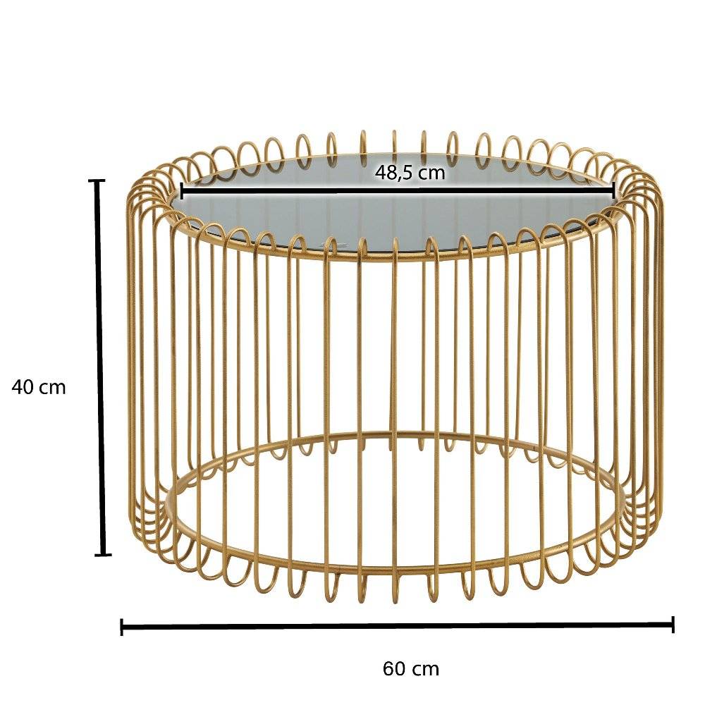 Design Couchtisch mit schwarzer Glasplatte - Babsy