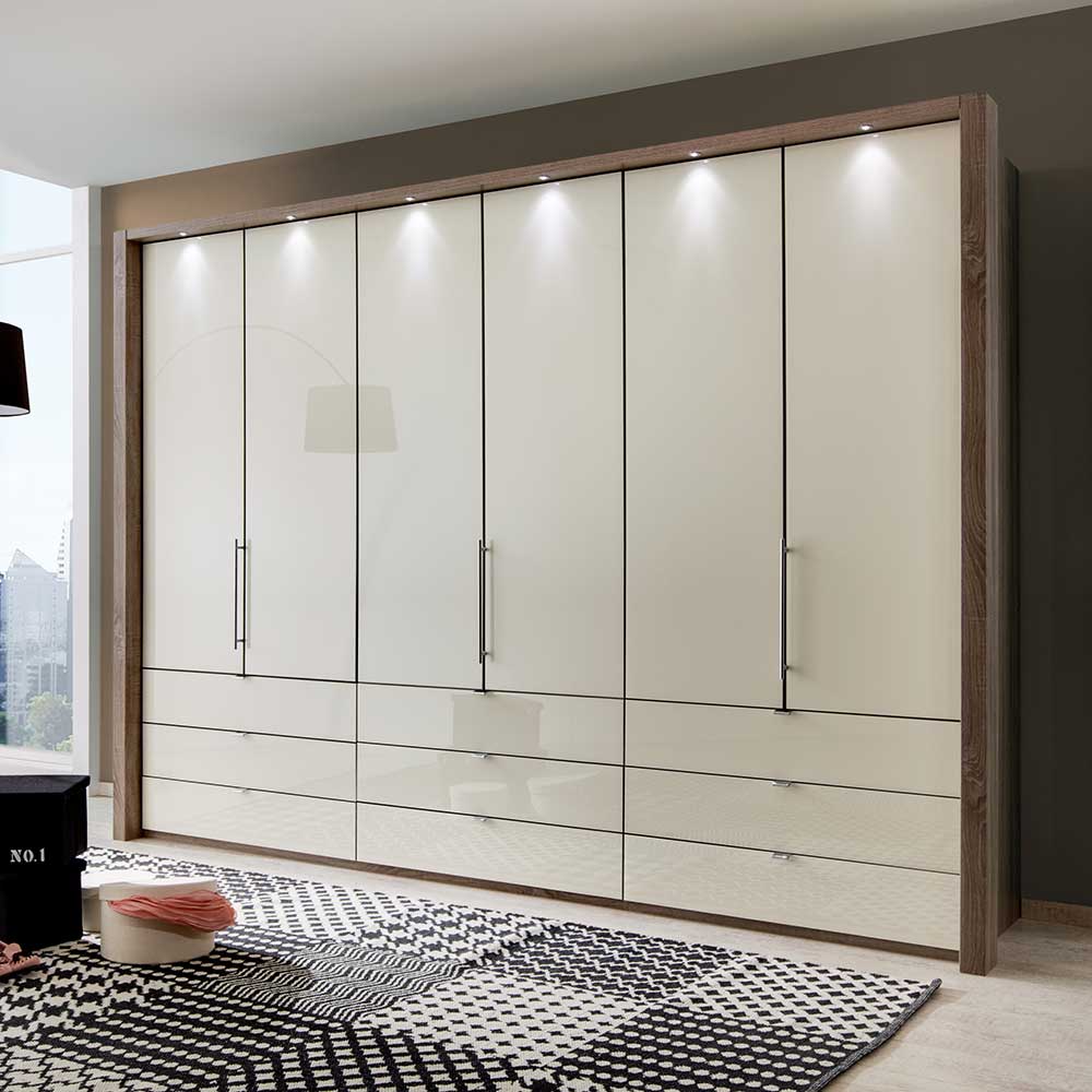 Schlafzimmer Kleiderschrank Sydney in Creme Eiche Trüffel