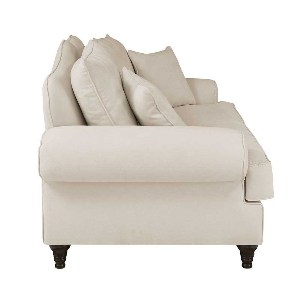 Zweisitzer Sofa in Beige & Dunkelbraun - Merandes