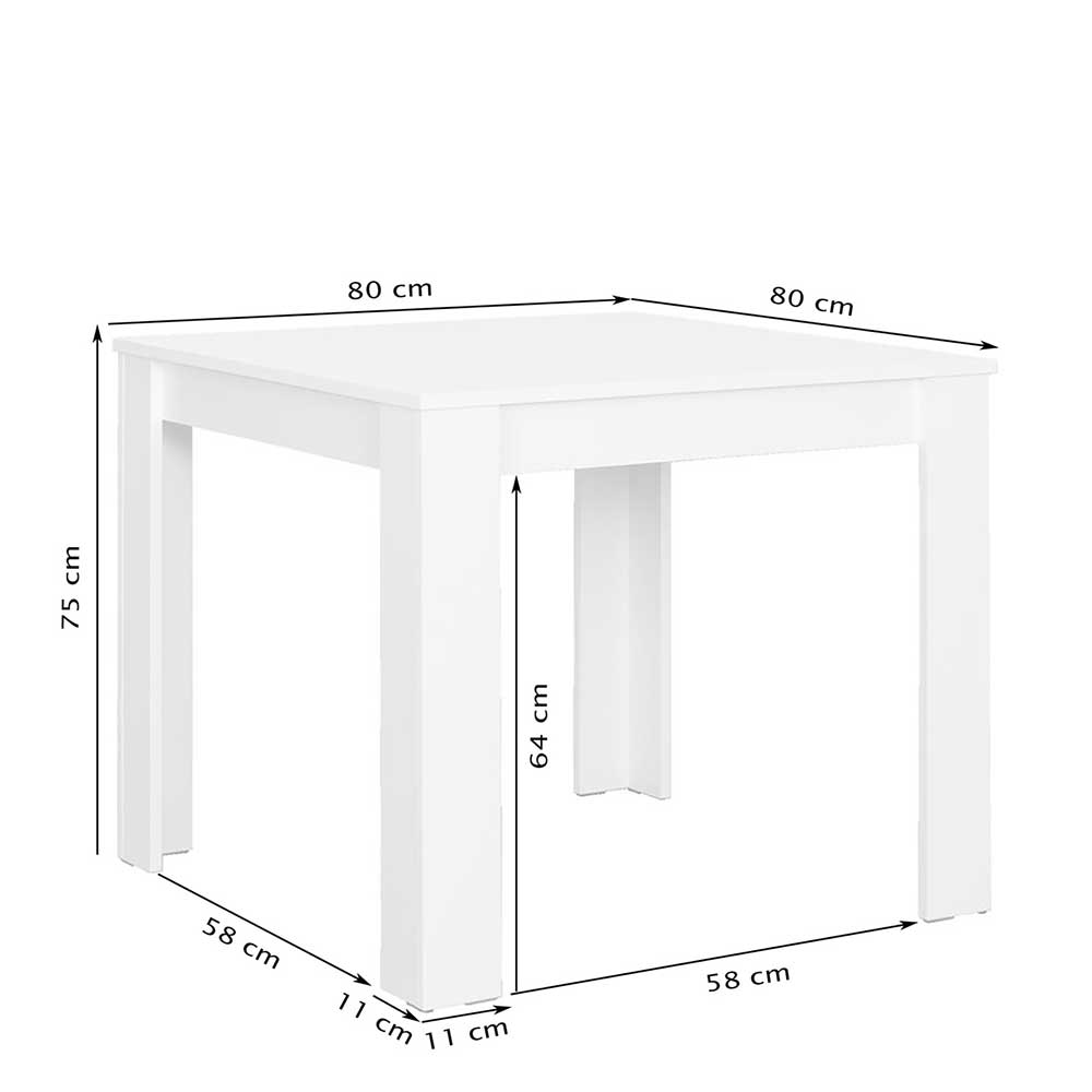 Tisch in Weiß - modernes Design - Sinvoje