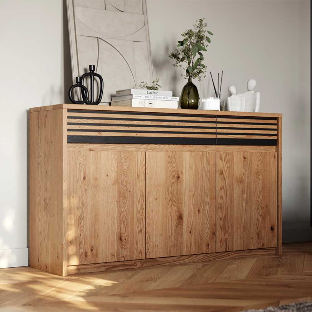 150x88x42 Massivholz Sideboard aus Eiche - Agusto