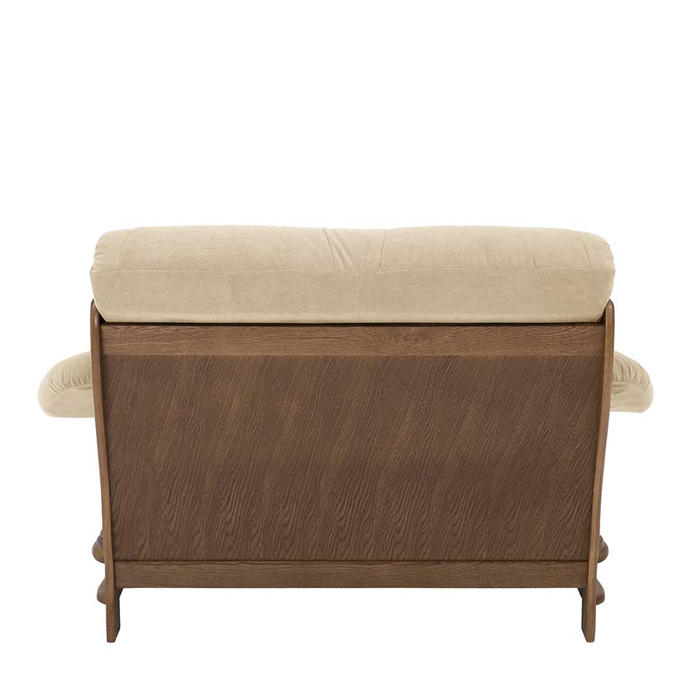 Zweisitzer Sofa in Beige Flockstoff - Sarnano