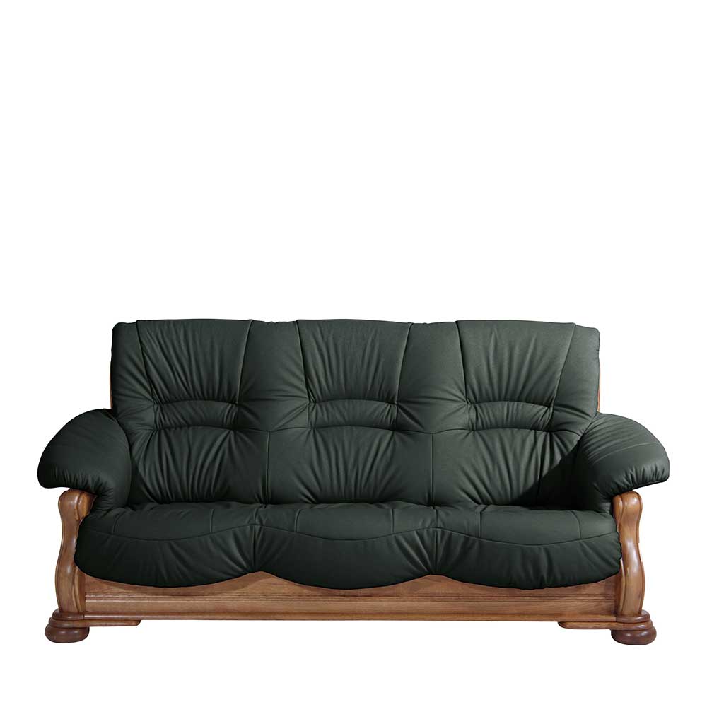 Leder-Dreisitzer Sofa mit Federkern - Opticas