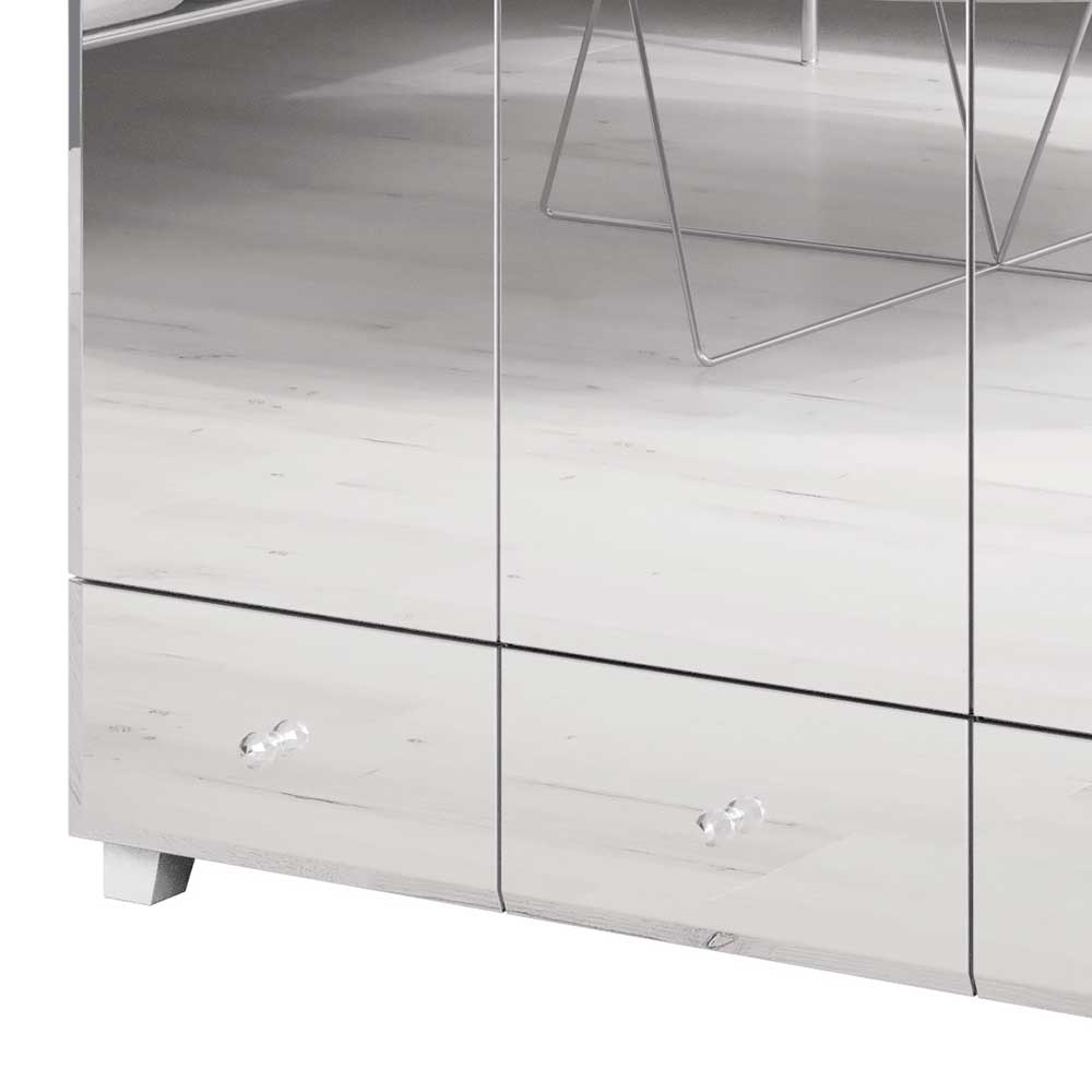 Kleiderschrank mit Spiegelfront 129x185x55 cm - Ronathan