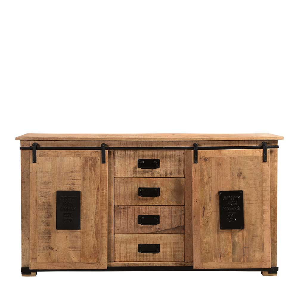 Industrial Sideboard mit zwei Schiebetüren - Eswan