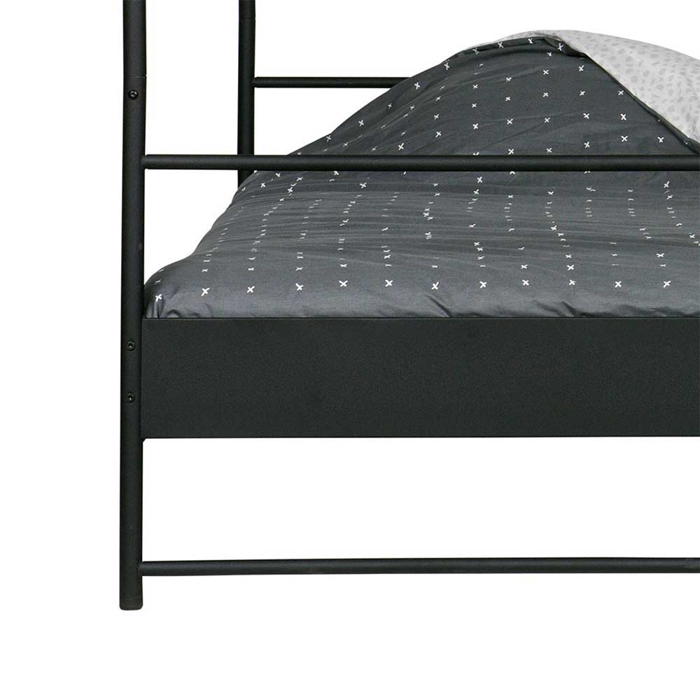 Loft Style Metall Himmelbett Inna in Schwarz