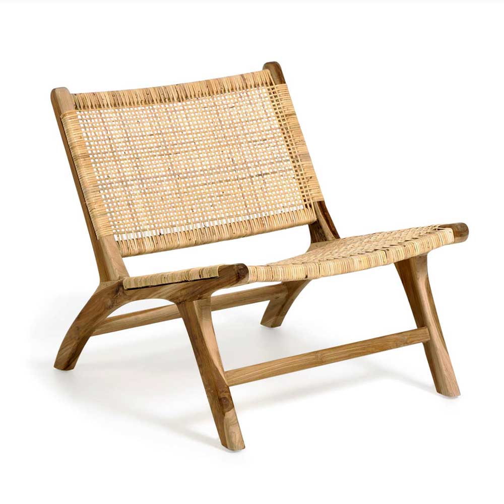 Lounge Stuhl aus Geflecht Rattan - Rimorio