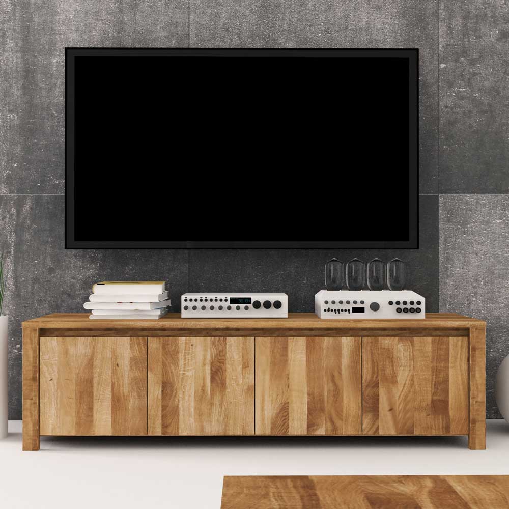 TV Sideboard Nadalia aus Wildeiche Massivholz