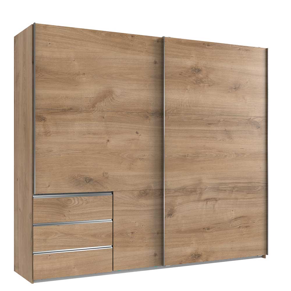 Holz Look Kleiderschrank mit drei Schubladen - Dagidoyo