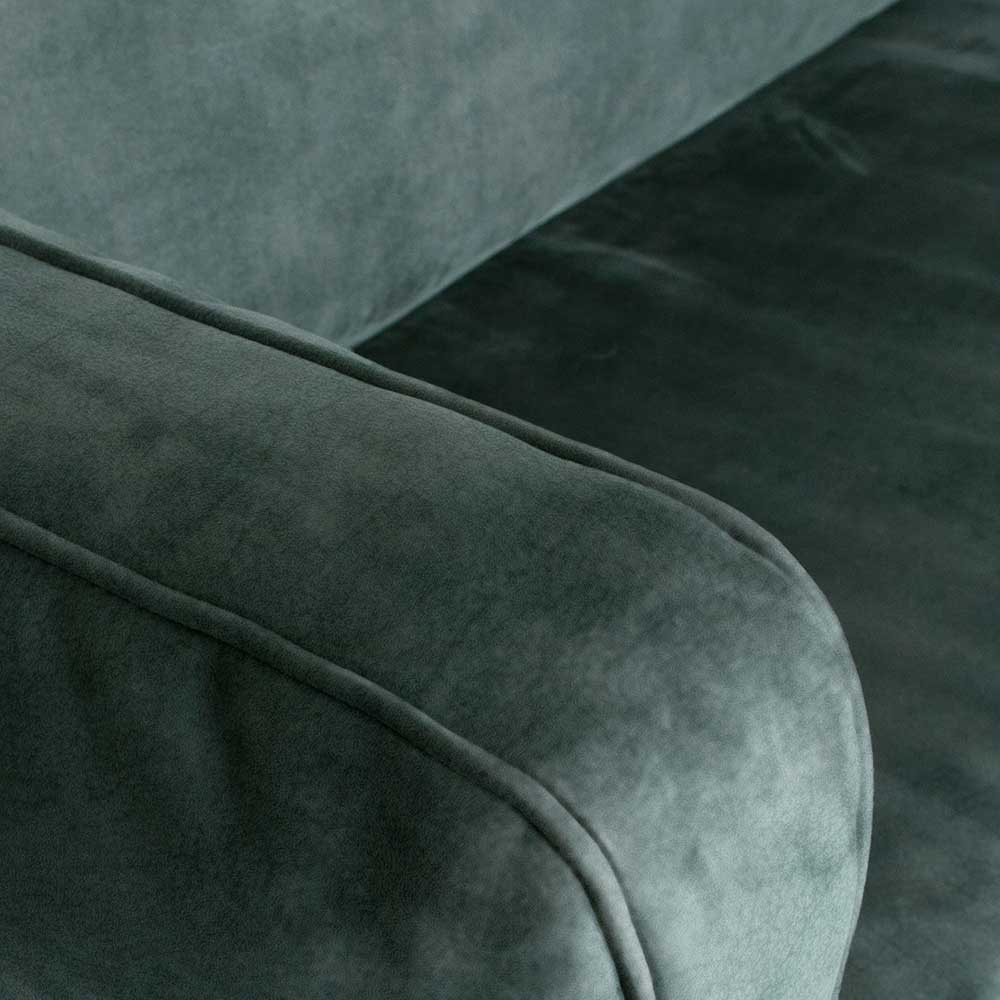 Microfaser L-Form Sofa in Petrol - Bicova