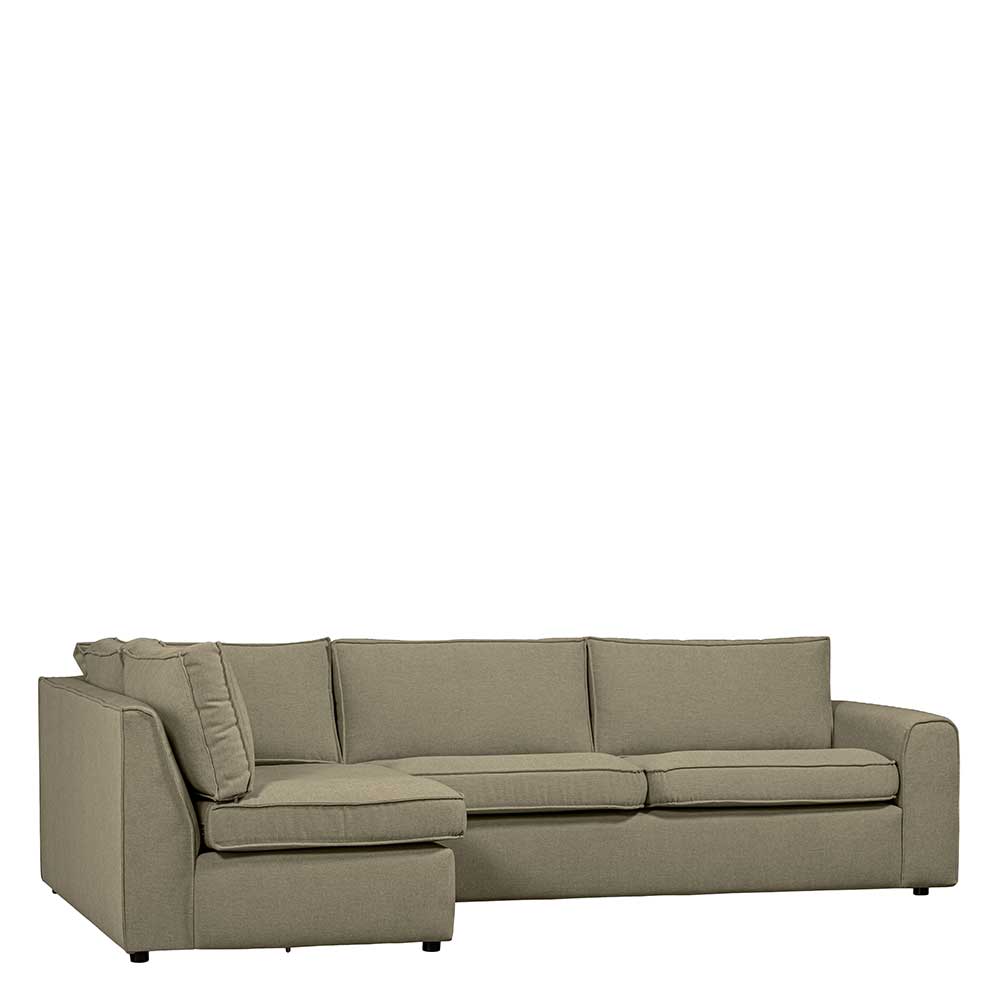 Dreisitzer L-Sofa in Graugrün - Matthew