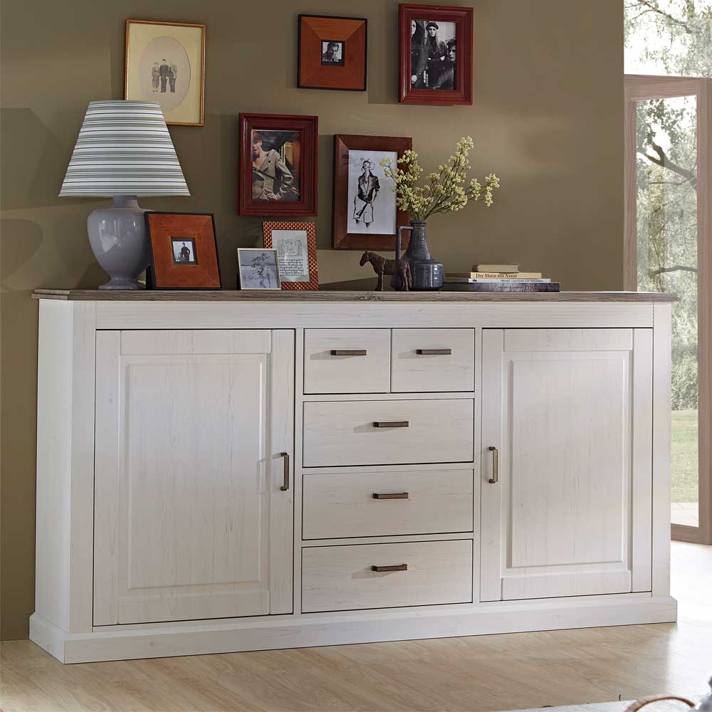 Esszimmer Sideboard Rozasa in Weiß Taupe