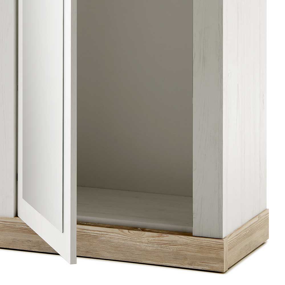 Schrank mit Spiegeltür & Garderobe - Nedita (dreiteilig)