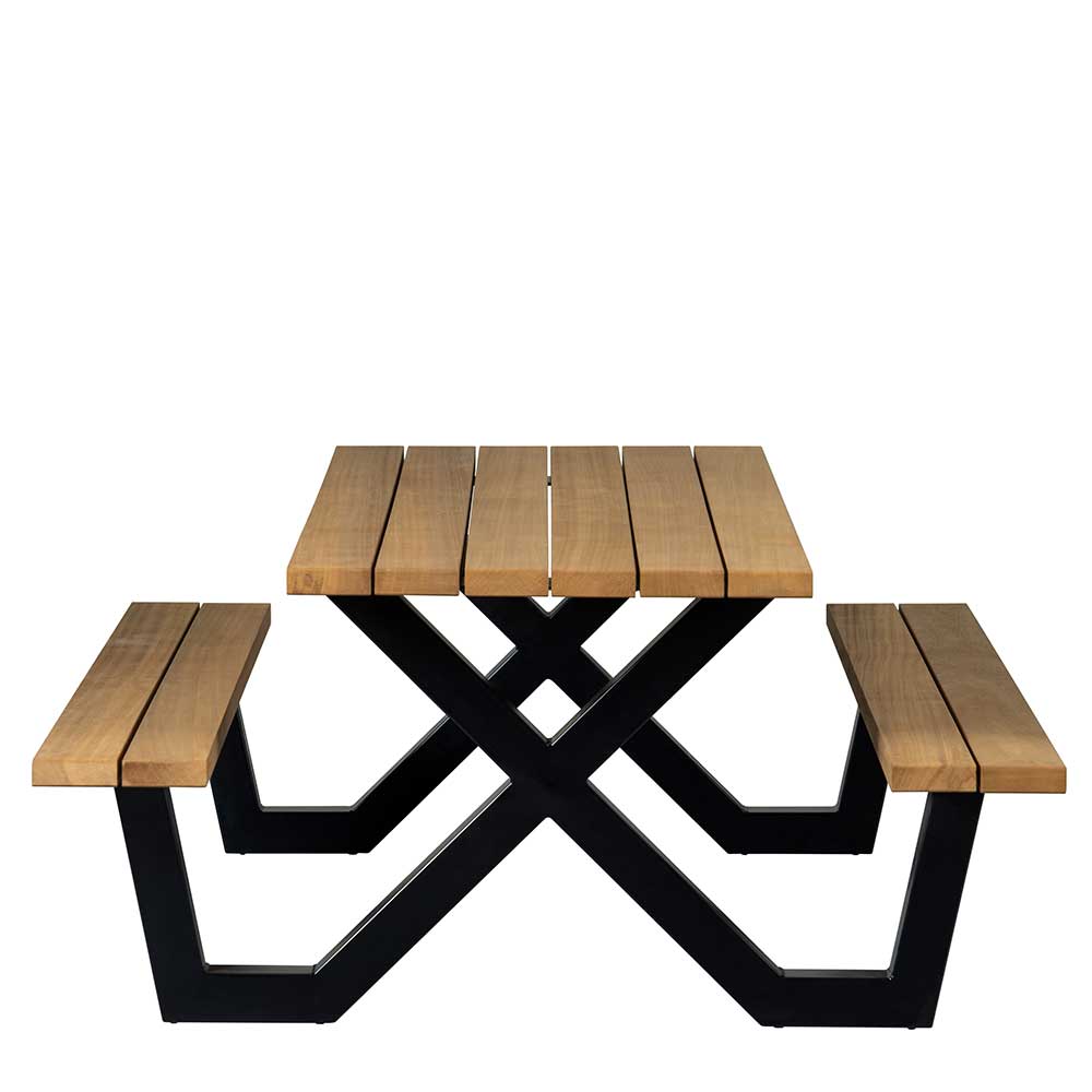 Design Picknick-Tisch aus Abachi Holz Natur - Melinda