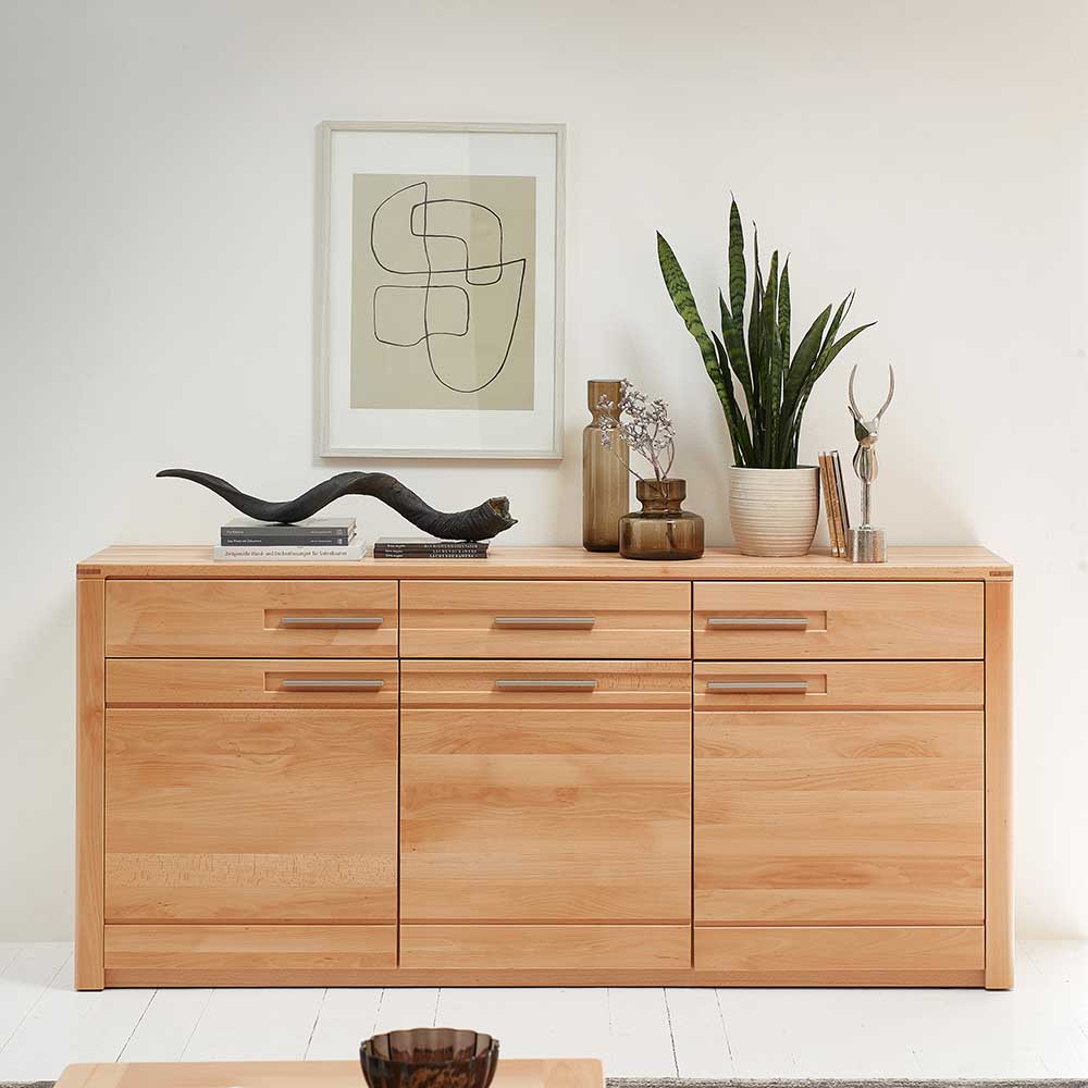 Wohnraum Sideboard aus Kernbuche Massivholz - Amyonta