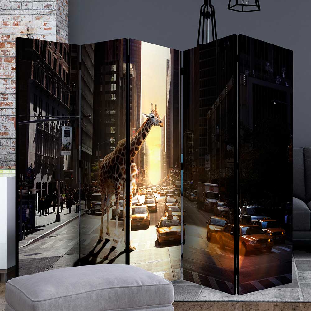 Paravent Giraffe in New York Fotokunst - Lisdonna