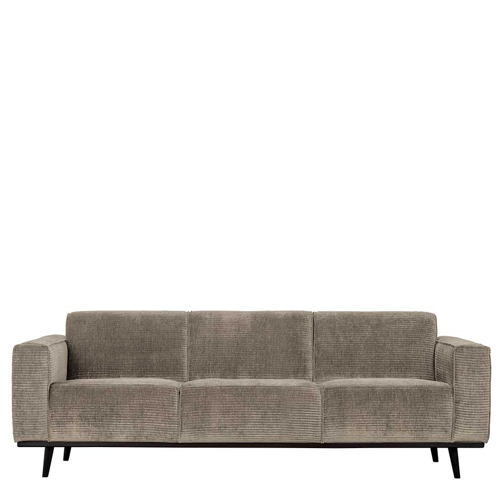 3er Cord-Sofa in Graubraun - Shinin