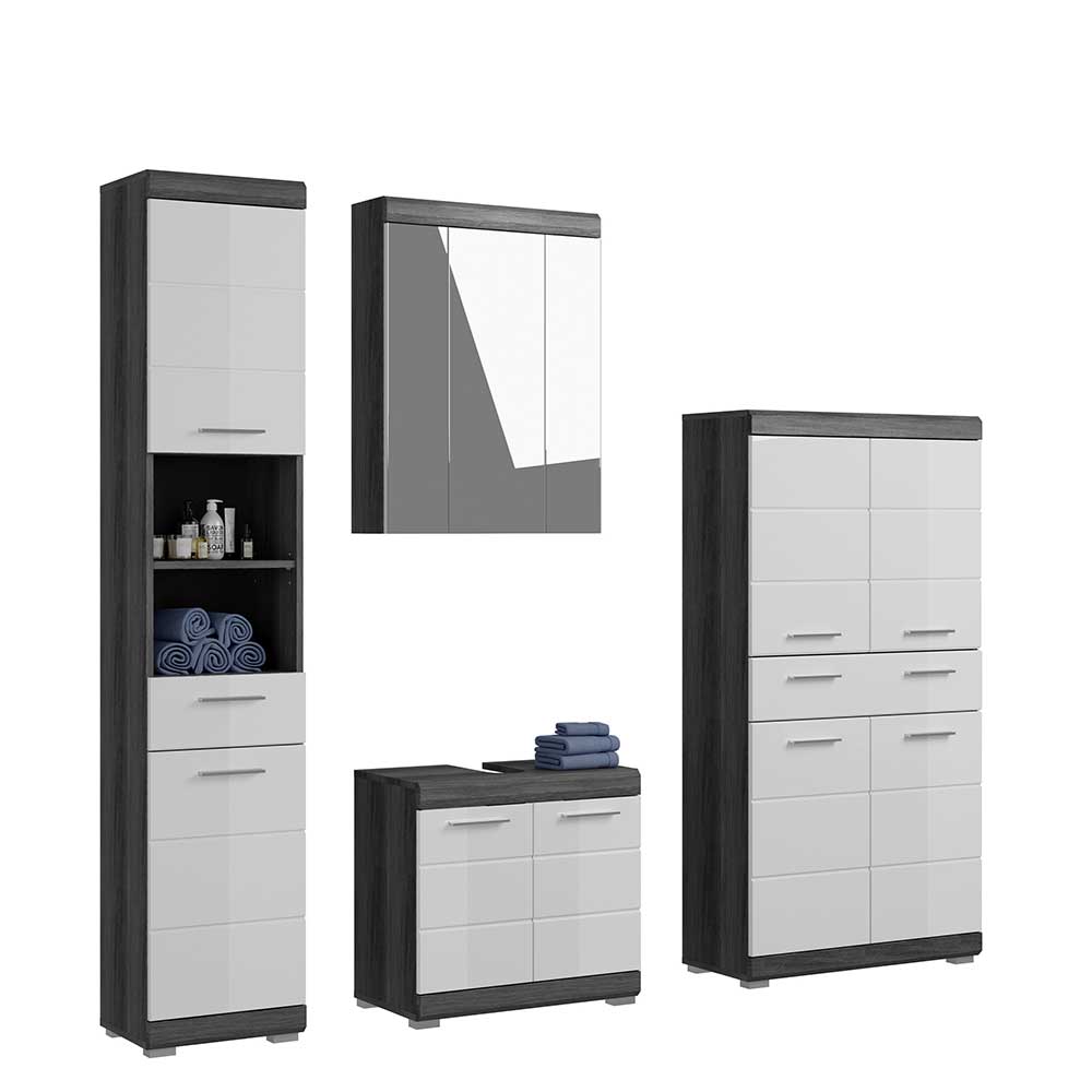 Bad Waschplatz & Highboard & Hochschrank - Nancys (vierteilig)