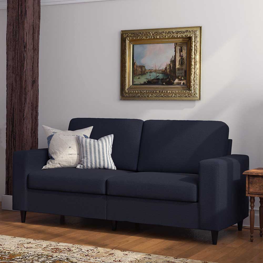 Blaues Retrosofa 190 cm breit - Camiri