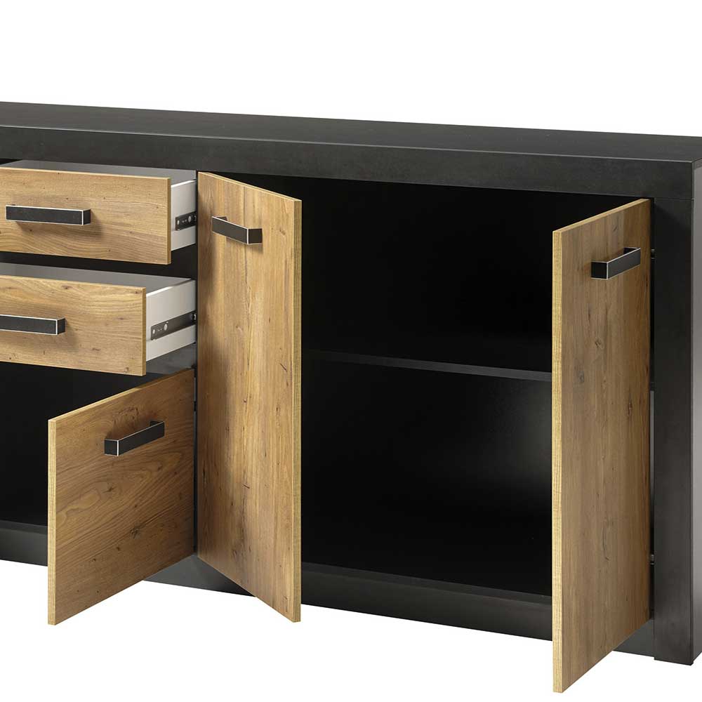 198cm langes Sideboard in Kastanie Holz-Optik - Ebrican