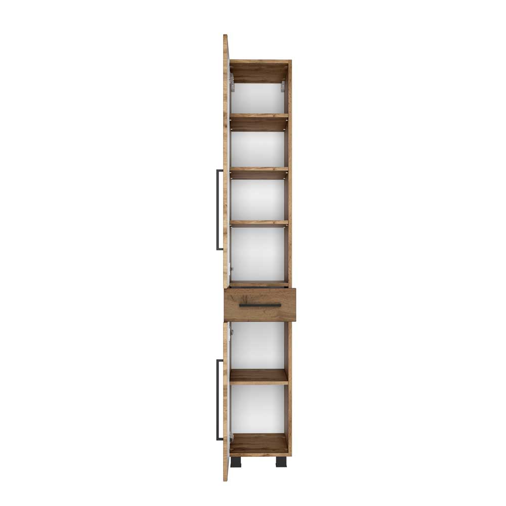 2-türiger Bad-Hochschrank in Holz Optik - Acrosia