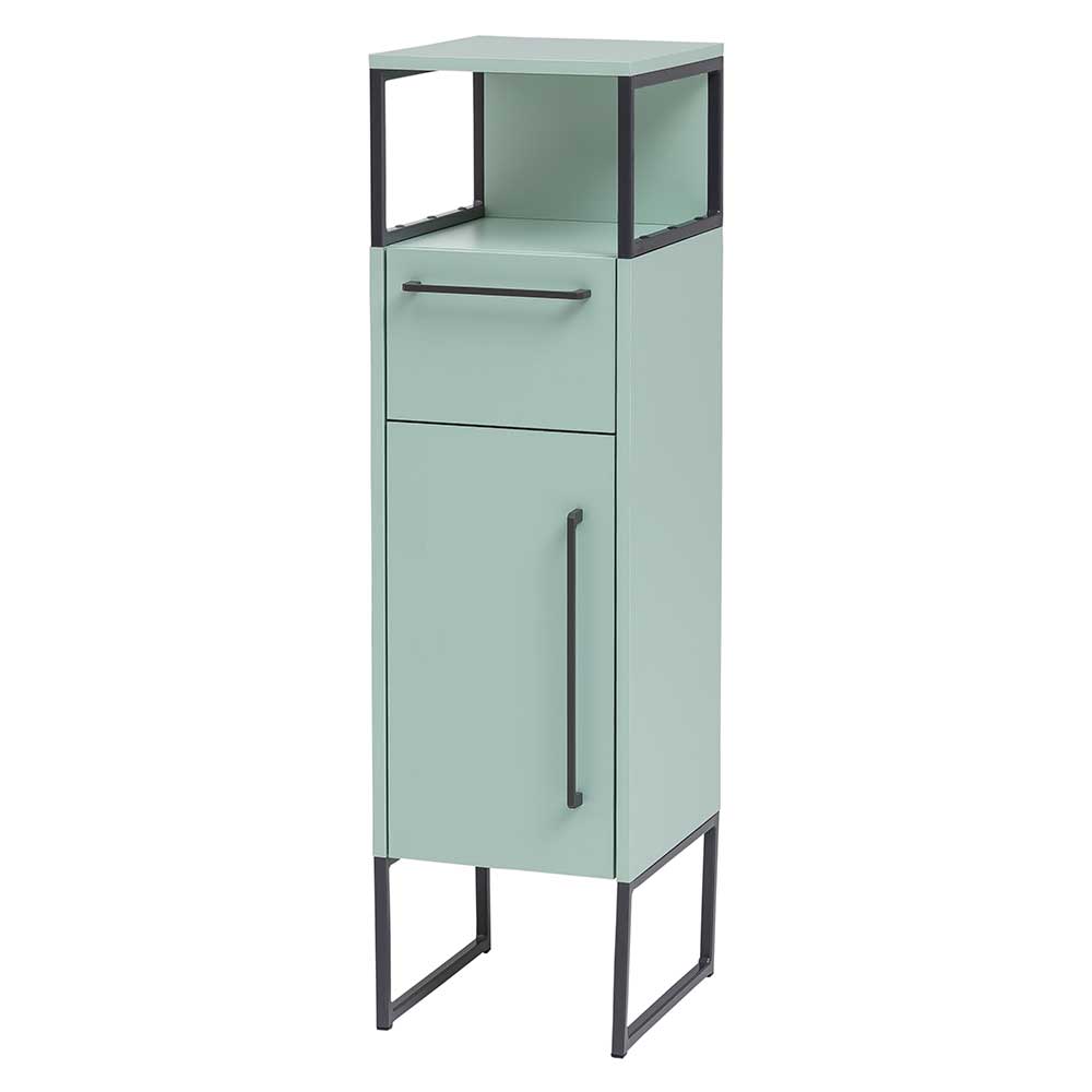 31x113x34 Badschrank in Mint Grün aus Stahl - Esdrus